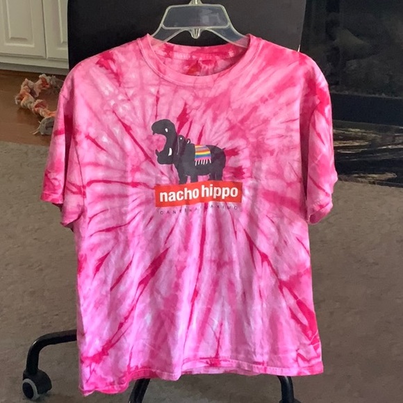 Tops | Tie Dye Nacho Hippo Cantina Maximo Hip Happens Tee Pink Medium  Comfortsoft | Poshmark